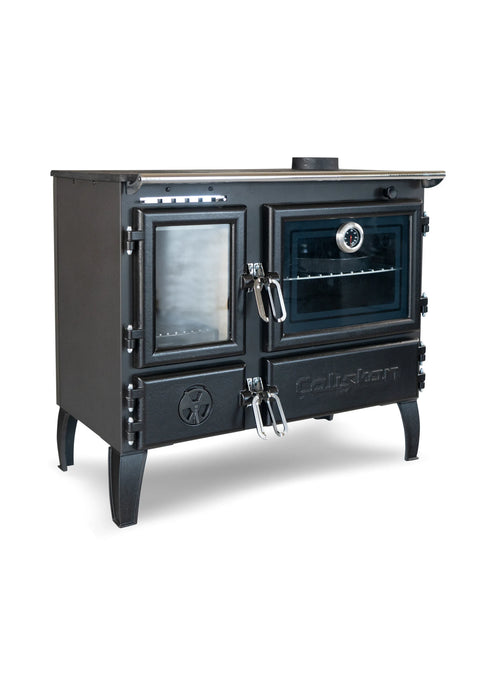 Stove 214, Multifunctional Wood Burning Stove for Cooking Baking Oven Winter Heating Fire Pit High Efficiency Large Iron Stove Rustic Retro